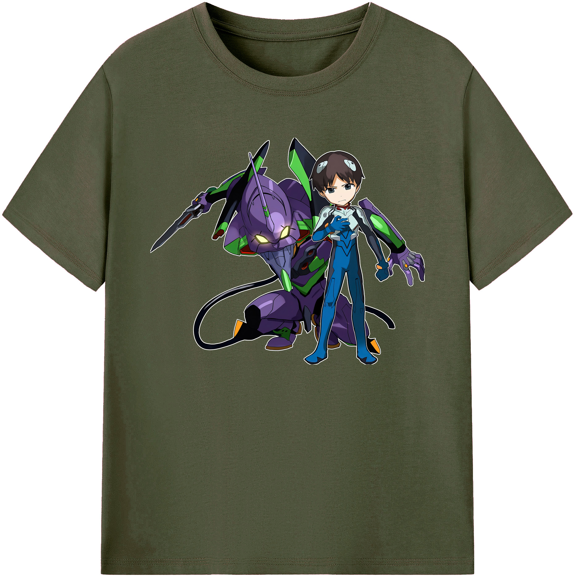 （画像用） EVA 新世紀エヴァンゲリオン 綿100％ メンズ半袖Tシャツ｜肌触りやわらか＆通気性